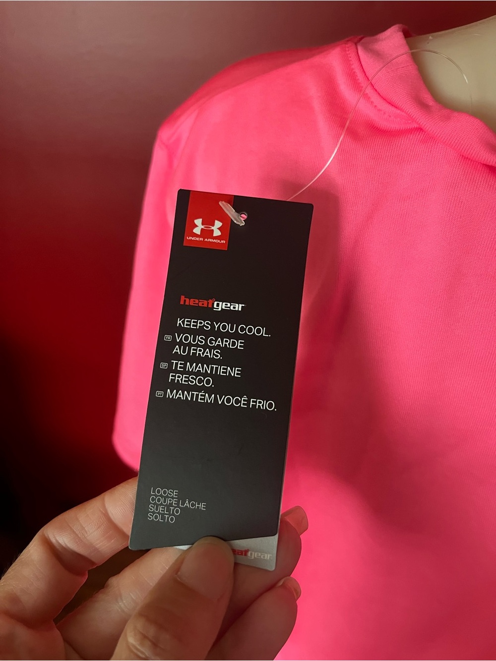 New Under Armour Women’s Neon Pink Short Sleeve Crew Tee - Picture 8 of 15